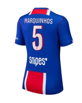 Billige Fotballdrakt Paris Saint-Germain Marquinhos #5 Replika Hjemmedrakt Dame 2026-27 Kortermet